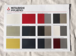 Mitsubishi Pajero Paint Chart Nf Nh Nj Nl