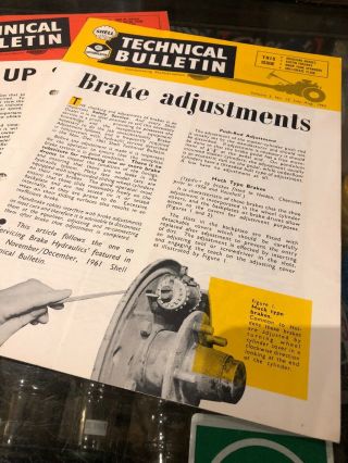 Shell Vintage Technical Bulletins X 4 Circa 1960’s