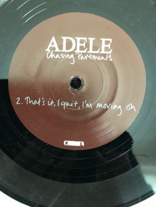 Adele - Chasing Pavements 7” Vinyl Picture Sleeve XL XLS 321 (2008) Mint/NM Con 4