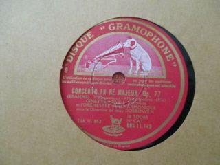 Ed1 78rpm Set Of 5 Records Ginette Neveu Brahms Vsm " Gramophone " Bb - 11.  145 - 49