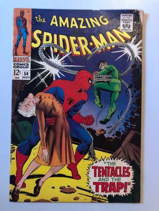 Spider - Man 54 (nov 1967,  Marvel) Doc Ock Cover