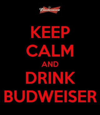 Budweiser Beer Keep Calm Drink Budwesier Sign Bar Mancave Wall Poster Print 17