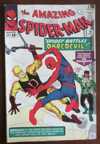 Spider - Man 16 (1964) Daredevil Crossover.