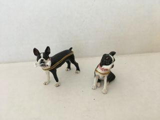 Boston Terrier Dog Jeweled Trinket Boxes With Trinket Inside
