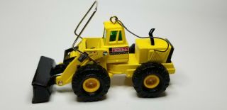 1997 Hallmark Ornaments - Tonka Mighty Front Loader Tractor Yellow Christmas Toy