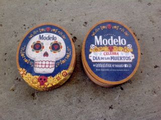 Modelo Dia De Los Murtos Beer Coasters.  You Receive " 30”coasters