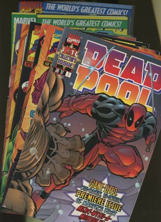 Deadpool 1,  2,  3,  4,  5,  6,  7,  8,  9,  11 ^10 Books^ Marvel Comics,  Giant - Size Premiere Issue
