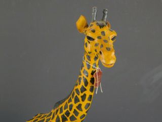 Leather Giraffe Large Animal Statue Decor Figure Made In India 28 