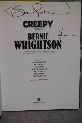 Creepy Presents Bernie Wrightson Signed By Wrightson And Chaykin Hc Hardcover