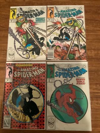 Spider - Man 298 299 300 301 First Appearance Of Venom Mcfarlane