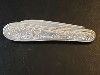 Antique Gorham Coin Silver Folding Pocket Knife Fruit Knife Victorian Civil War