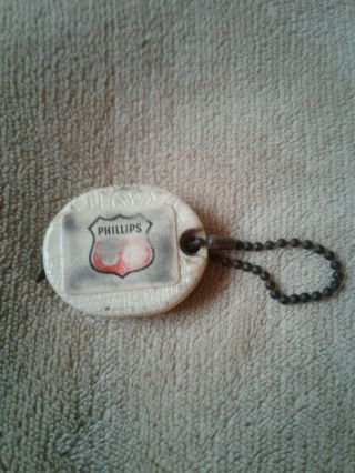 Vintage Phillip 66 Tape Measure Key Chain Adv On Old Route 66