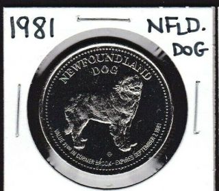 1981 Cb Newfoundland Dog One Dollar Commemorative Coin