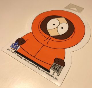 Vintage 1997 South Park Kenny Sticker Comedy Central 3