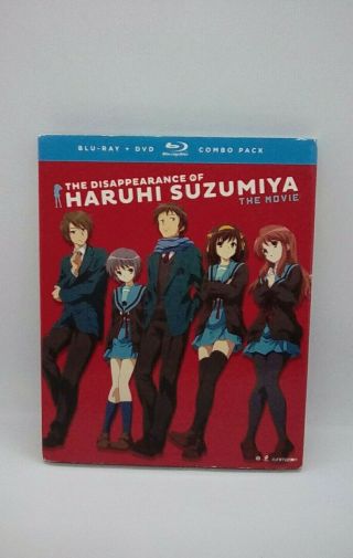 The Disapperance Of Haruhi Suzumiya The Movie W/ Slipcover Blu - Ray,  Dvd