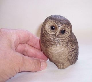 Vintage Ceramic Poole Pottery Stoneware Owl Figure Bird Ornament