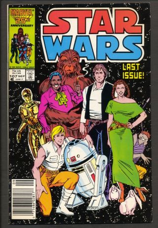 Star Wars 107 (1986) Last Issue Low Print Run Fn