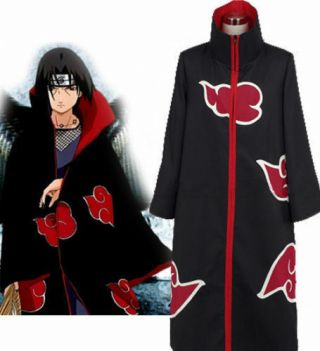 Naruto Akatsuki Uchiha Itachi Costume Robe Cloak Coat For Cosplay Size: Xxl 2xl
