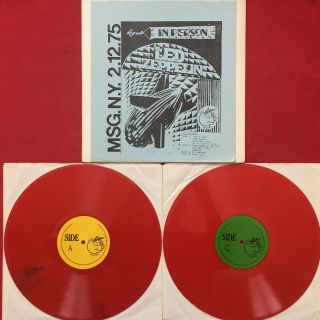 Led Zeppelin In Person Rare 2 Lp Limited Ed.  Red Vinyl Live Msg Ny 2.  12.  75