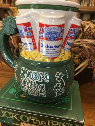 BUDWEISER LUCK OF THE IRISH COLLECTOR BEER STEIN MUG 1993 In The Box 2
