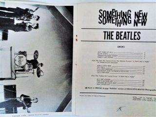 THE BEATLES Something RARE SONG BOOK Orig 1965 John Lennon Paul McCartney Ex 3