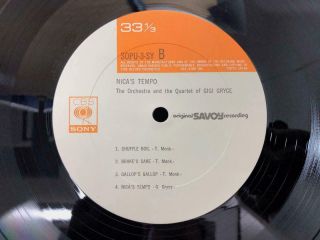 GIGI GRYCE NICA ' S TEMPO SAVOY SOPU - 3 MONO JAPAN Vinyl LP 5