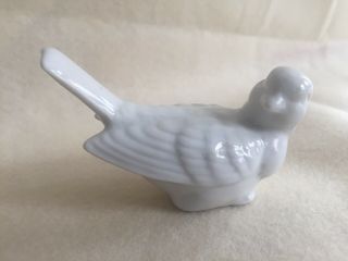 Porcelain Bird Figurines Set Of 2 Small Jays - white 4”l Pair Decor 5