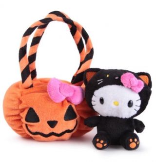 Sanrio Hello Kitty Halloween Black Cat In Pumpkin Jack O 