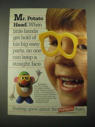 1987 Playskool Mr.  Potato Head.  Ad - Little Hands Get Hold Of Big Easy Parts