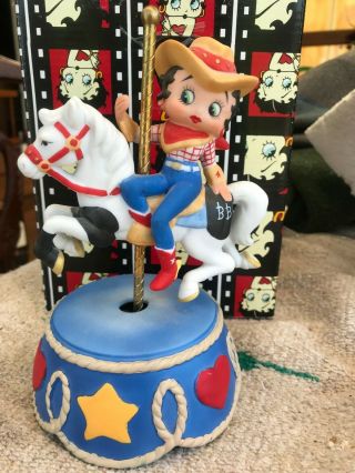 Betty Boop Collectible Cowgirl Carousel Music Box