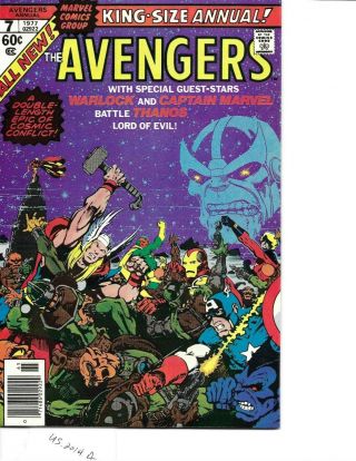 Marvel Avengers King Size Annual 7 Key Comic Death Of Warlock High Res Scan