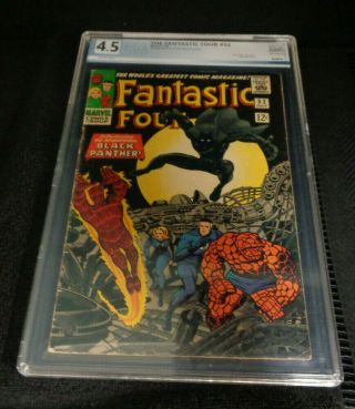 Fantastic Four 52 Marvel Comics Silver Age 1st Apprearace Black Panther Pgx 4.  5