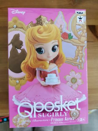 Q Posket Sugirly Disney Princess Aurora Full Colour Sitting Japan Figure