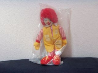 Vintage Mcdonalds Ronald Doll With Cloth Body,  Plastic Face,  Mip 1993