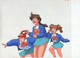 La Blue Girl Japanese Animation Cel W/douga A5
