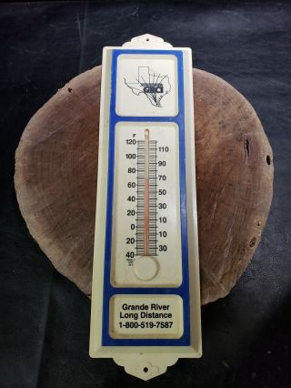 Vintage Rio Grande River Rgv Advertising Thermometer Salesman Sample Sign