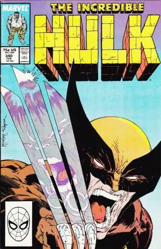 Incredible Hulk 340 / Wolverine / Mcfarlane Art / 1988 / Marvel Comics