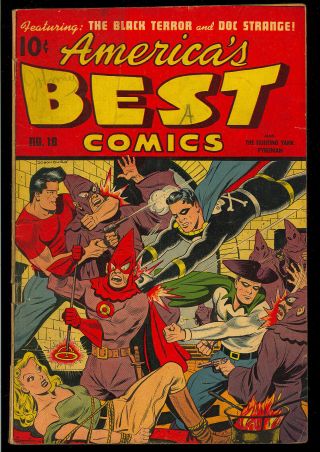 America’s Best Comics 18 Classic Schomburg Good Girl Bondage Cover 1946 Vg -
