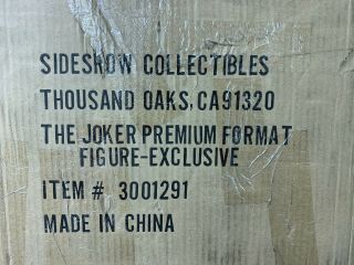 Sideshow Joker The Dark Knight Premium Format Figure Statue Exclusive Edition