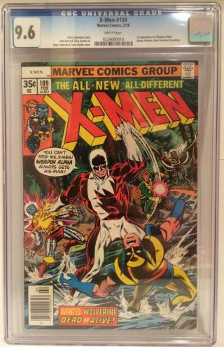 X - Men 109 Cgc 9.  6 Nm,  White Pages 1st App Of Weapon Alpha/guardian Movie Soon?
