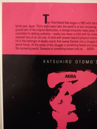 AKIRA 1 FIRST PRINT 1988 Movie Coming Epic Comics Manga Katsuhiro Otomo 8