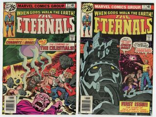 Eternals 1 - 19 Complete Set Avg.  Vf/nm To Nm - 9.  0/9.  2 Kirby Marvel A 1976