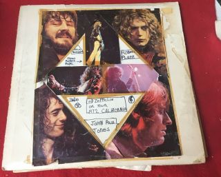 Led Zeppelin Vintage Vinyl Bootleg 1972 California Tour 2 Lps