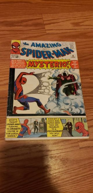 Spider - Man 13.  First Appearance Of Mysterio.  Vg/vg,