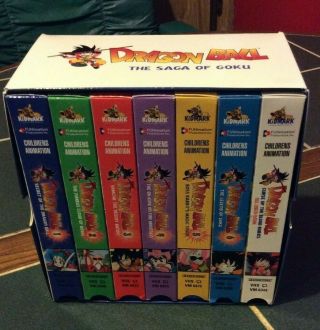 Dragonball The Saga Of Goku Box Set 7 Vhs Tapes 1st 13 Episodes & Movie 1996 - 98