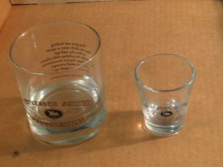 Jack Daniels 2014 Tennessee Squire Association Rocks Glass And Sot Glass