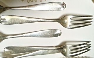 Vintage set of five (5) Antique Boessel Sterling Silver Dinner Forks 5