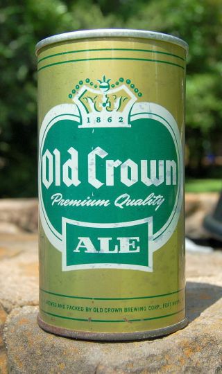 Tough Old Crown Ale Zip Tab Pull Tab Beer Can Challenging As A Zipper