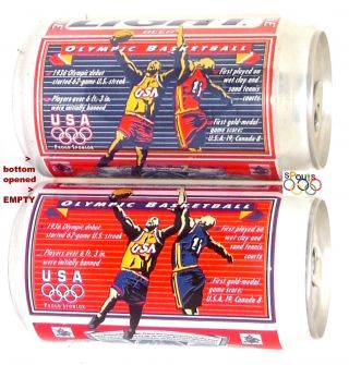 1996 Olympics Basketball Dream Team Usa Gold Budweiser,  Bud Light Beer Cans Sport