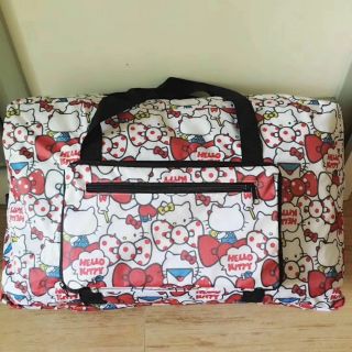 Hello Kitty Red Apple Travel Big Foldable Waterproof Luggage Bag Carry - On Bag